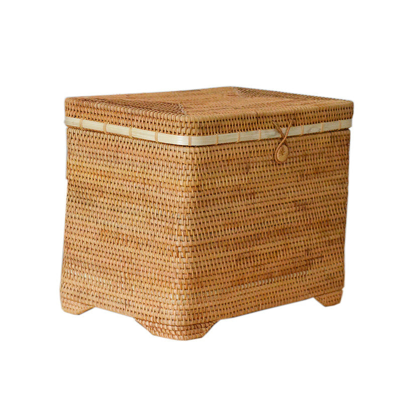 Ladies stylish storage box made of woven natural material Kalsten