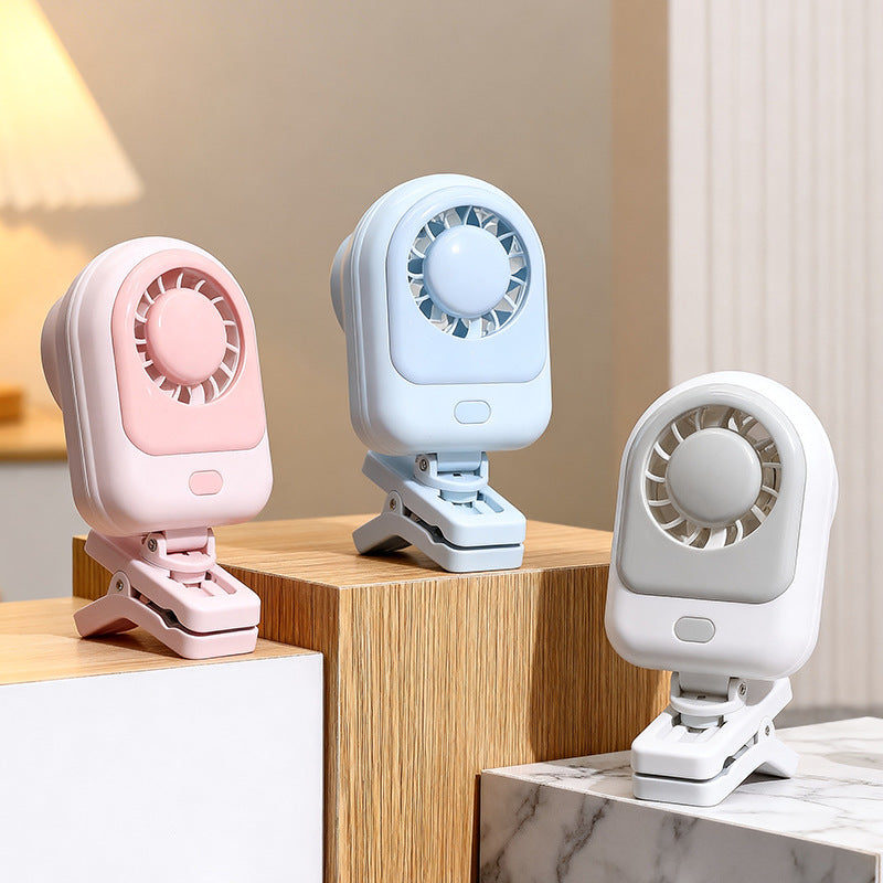Ladies portable clip fan with USB connection and flexible adjustable tilt angle Kalsten