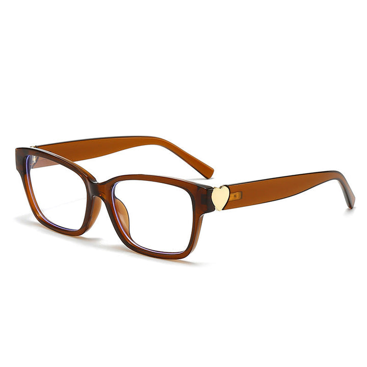 Women's fashionable square sunglasses with heart accents Kalsten