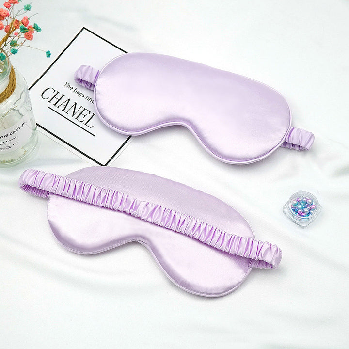Women's breathable satin eye mask with ergonomic curvature, soft padding and gathered anti-slip band Kalsten