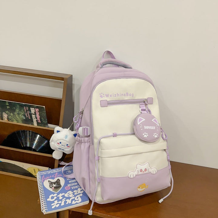 Playful Cat-Design School Backpack