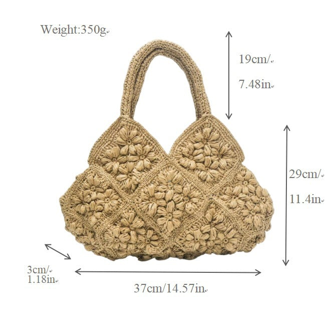 Handmade bag with floral motifs Kalsten