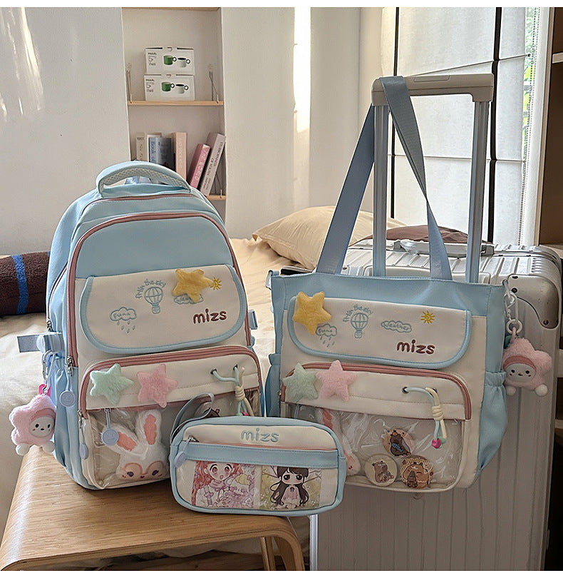 Whimsical Multi-Pocket Backpack Set Kalsten