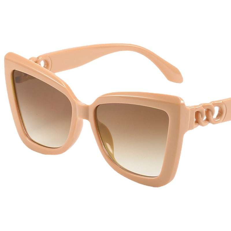 Ladies modern cat-eye sunglasses with clear frame and UV protection Kalsten