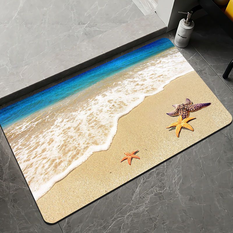 Elegant Floral Design Bath Mat Kalsten
