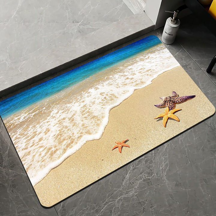 Elegant Floral Design Bath Mat Kalsten