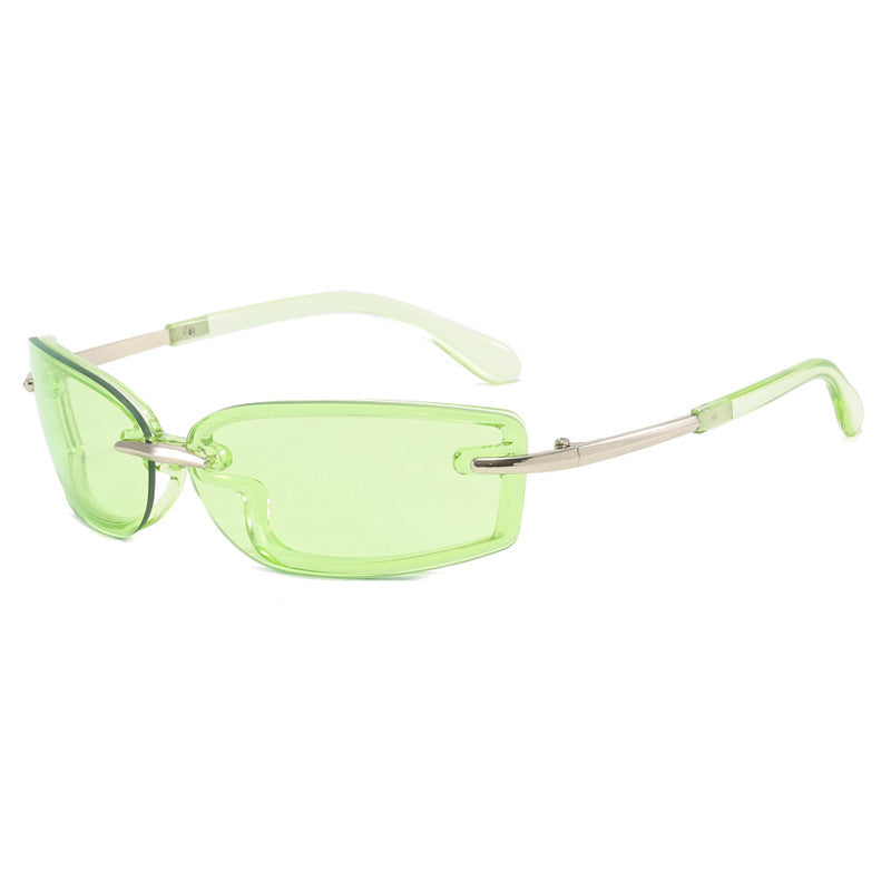 Women's fashionable sunglasses in futuristic design and transparent frame Kalsten