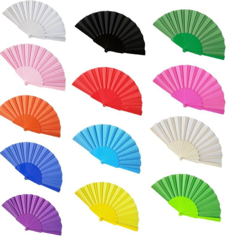 Ladies decorative fan with elegant wooden handle Kalsten