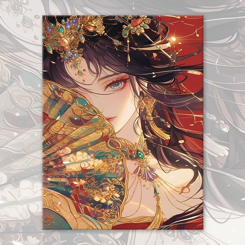 Asian-Inspired Fantasy Portrait Canvas Art Kalsten
