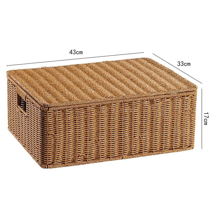 Women rectangular laundry basket made of woven material Kalsten