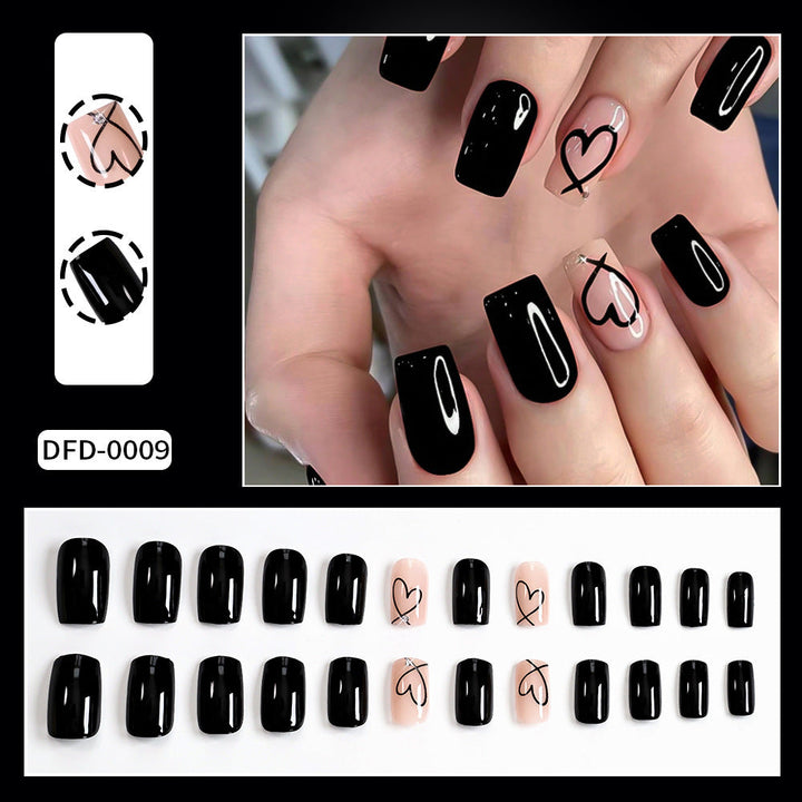 Premium Abstract Heart Press-On Nail Set Kalsten