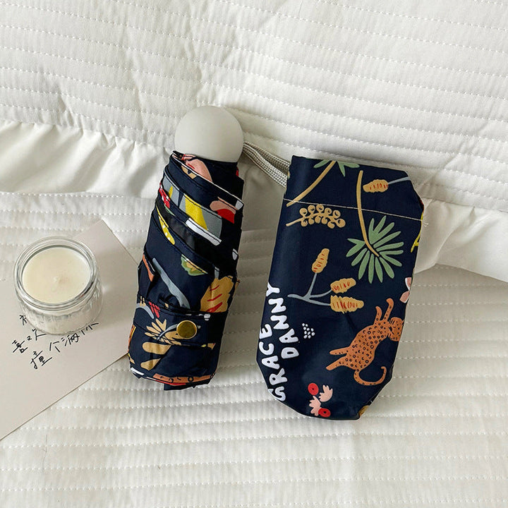 Women Folding Umbrella with Striking Flower Pattern Kalsten