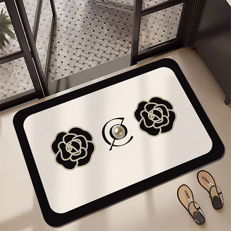 Elegant Floral Welcome Mat