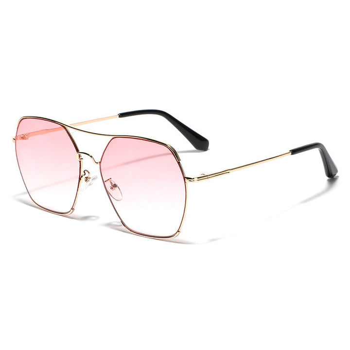 Women's oversized fashion sunglasses with elegant metal frame Kalsten