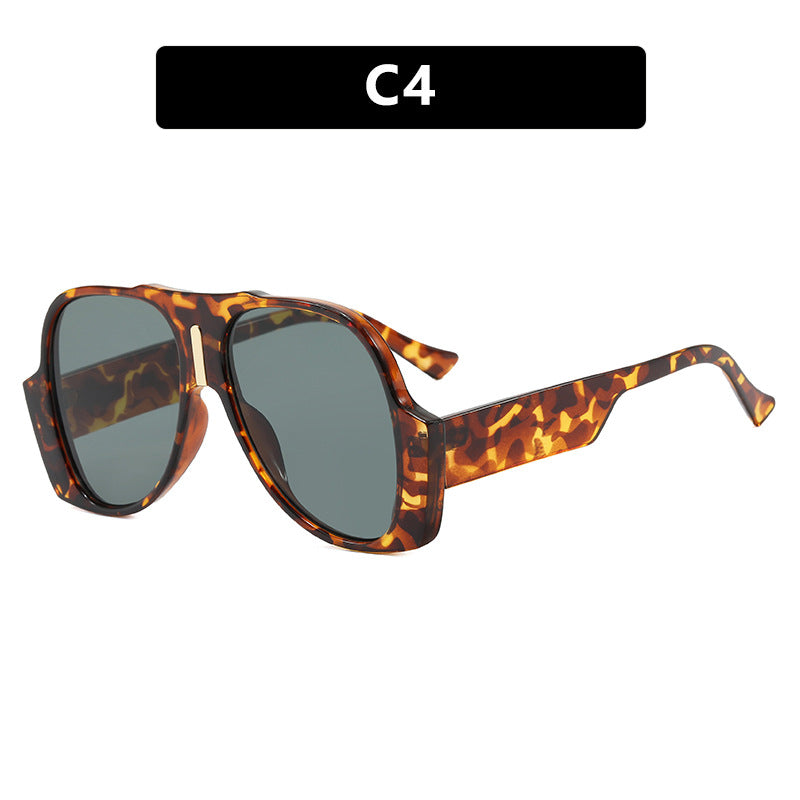 Women's square sunglasses with unique animal pattern frame and UV protection Kalsten