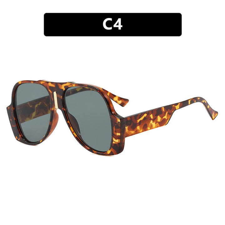 Women's square sunglasses with unique animal pattern frame and UV protection Kalsten