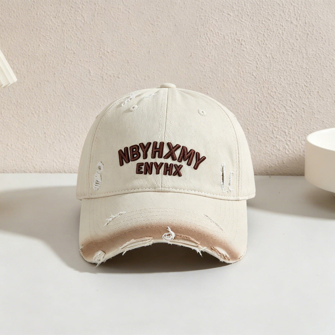 Men's Casual Distressed Textured Baseball Cap Kalsten