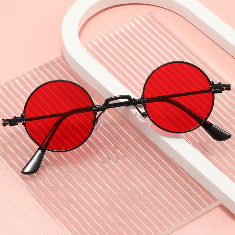 Ladies fashionable round glasses with high-quality metal frame and flexible temples Kalsten