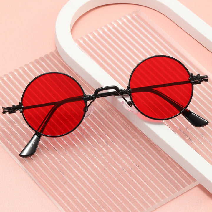 Ladies fashionable round glasses with high-quality metal frame and flexible temples Kalsten