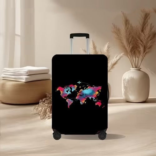 Unisex nan elastic suitcase cover with volcanic lava marble design, stretch protective cover for trolley Kalsten