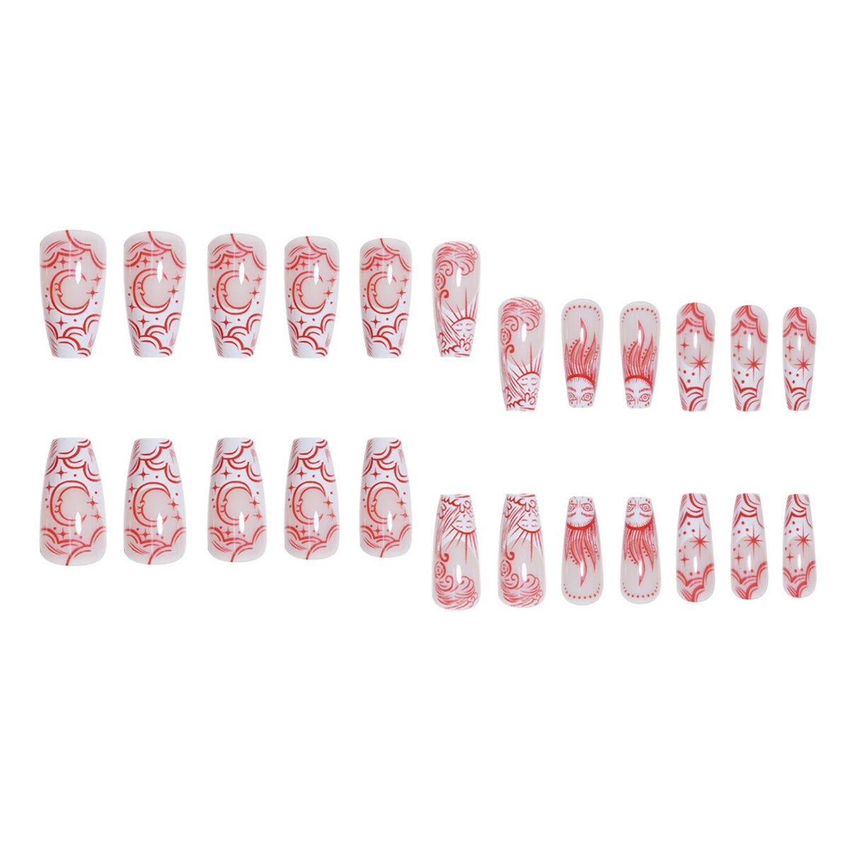 Artistic Patterned Press-On Nails Acalora