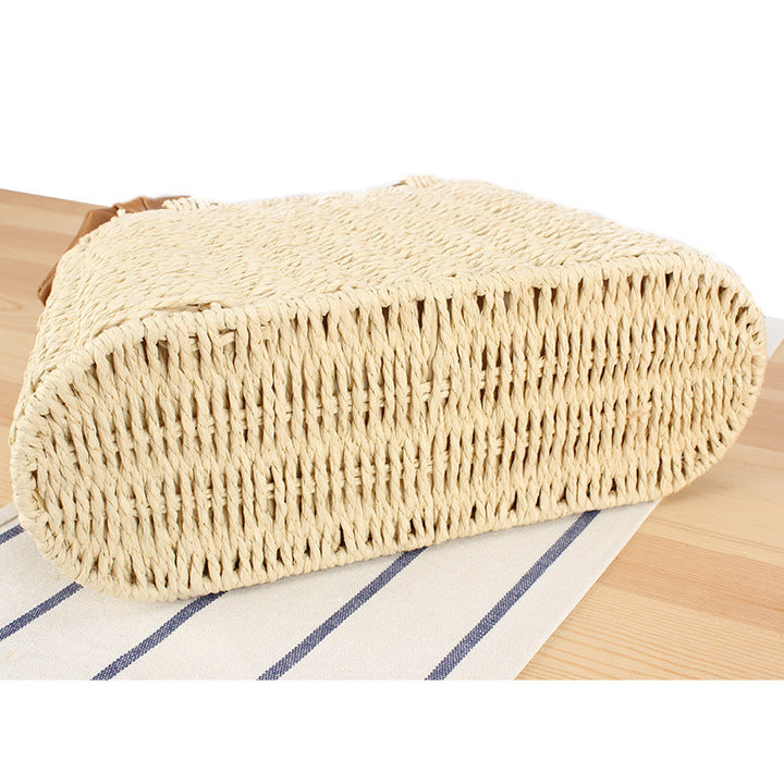 Basket bag with elegant fabric decoration Kalsten