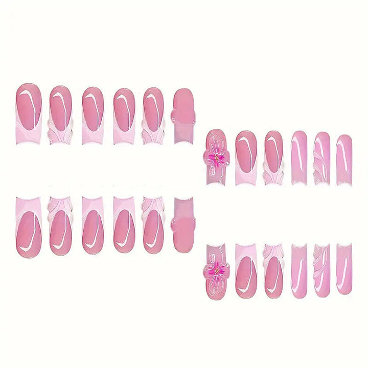 Floral Decorative Press-On Nail Set Kalsten