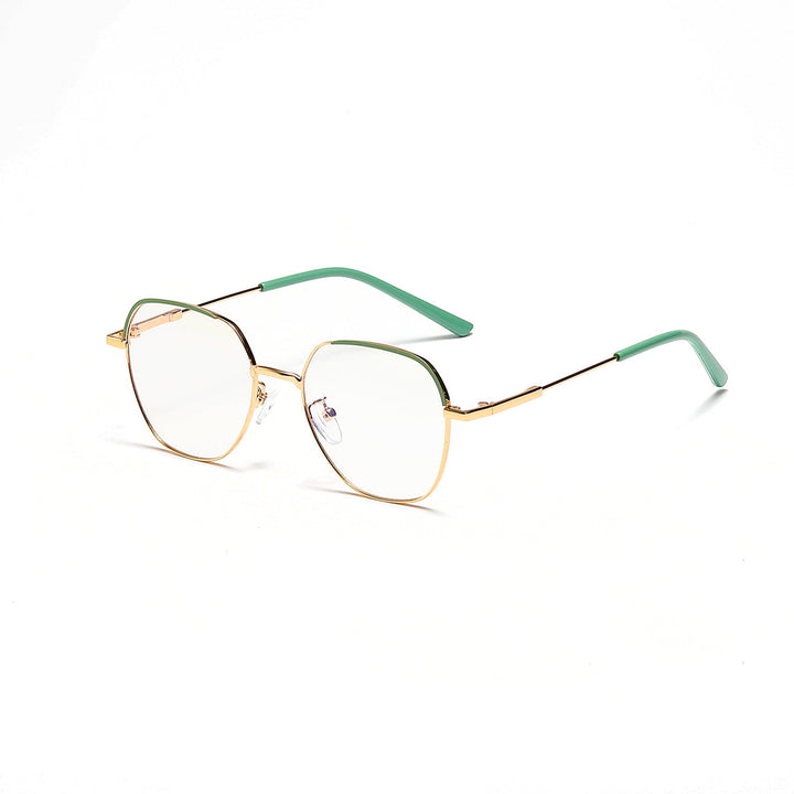 Women’s fashionable sunglasses with slim metal frame and blue lenses Kalsten