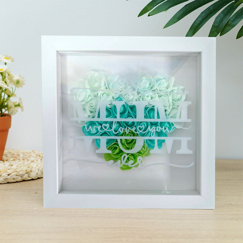 Square Shadow Box Display Frame With Removable Deep Well And Glass Cover