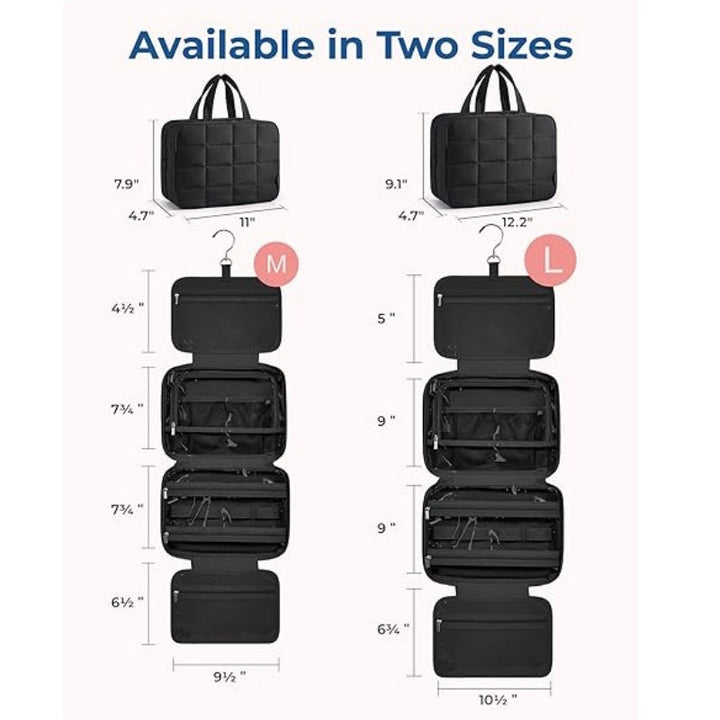 Padded cosmetic organizer bag with practical hanging system Kalsten