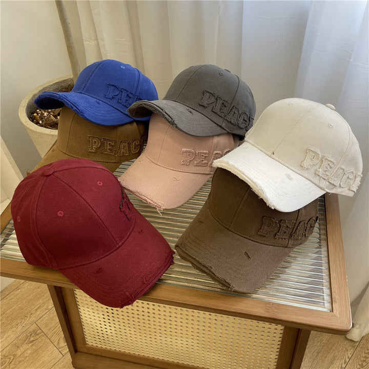 Women's Distressed Graphic Peace Baseball Cap Kalsten