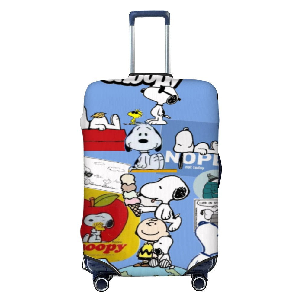 Unisex nano elastic suitcase cover with Snoopy comic motif, stretchy protective cover for trolley with four wheels Kalsten