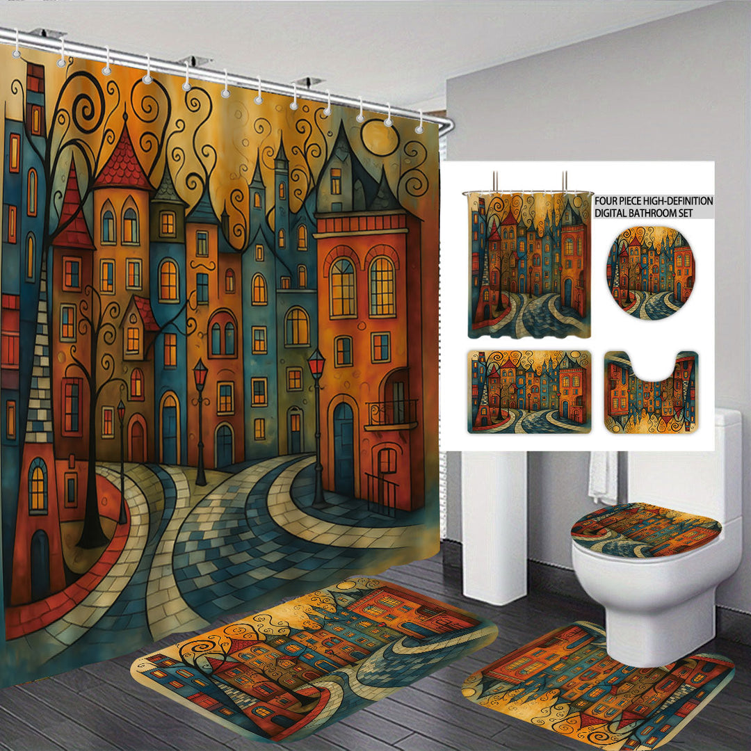 Artistic Cat-Theme Bathroom Decor Set Kalsten