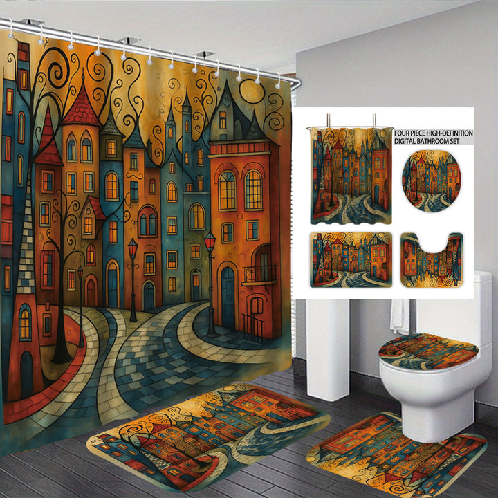 Artistic Cat-Theme Bathroom Decor Set Kalsten