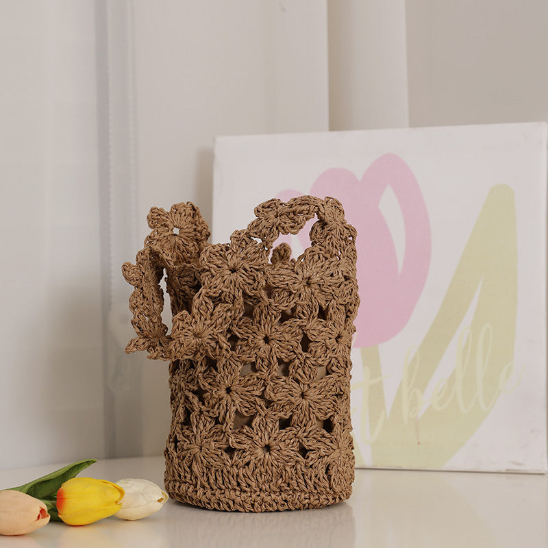 Handcrafted Macrame Bag In Floral Design Kalsten