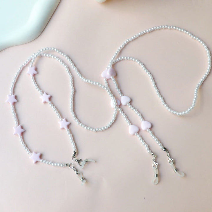 Fashionable pearl necklace with heart pendants Kalsten