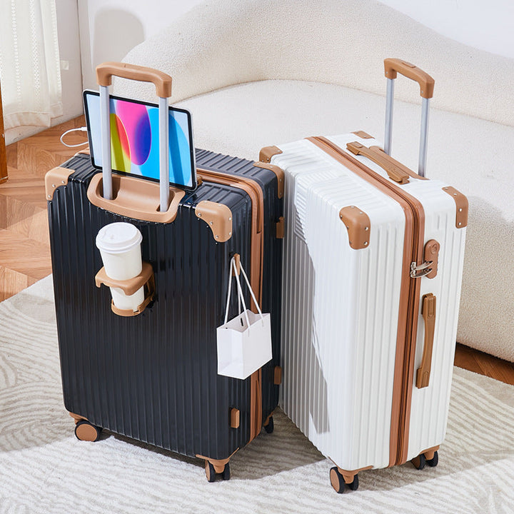 Unisex Textured Multi-Functional Hard-Shell Luggage Kalsten