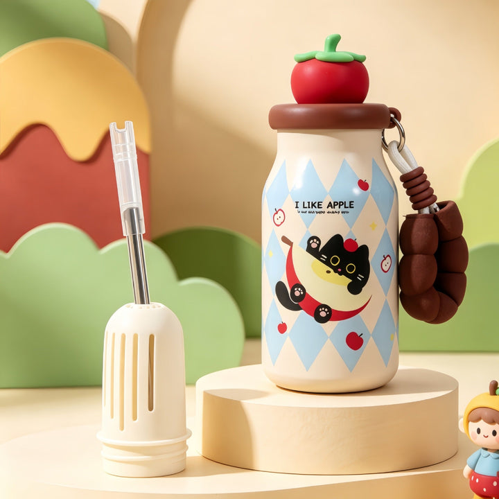 Women’s insulated bottle with practical carrying handle and playful bunny design Kalsten