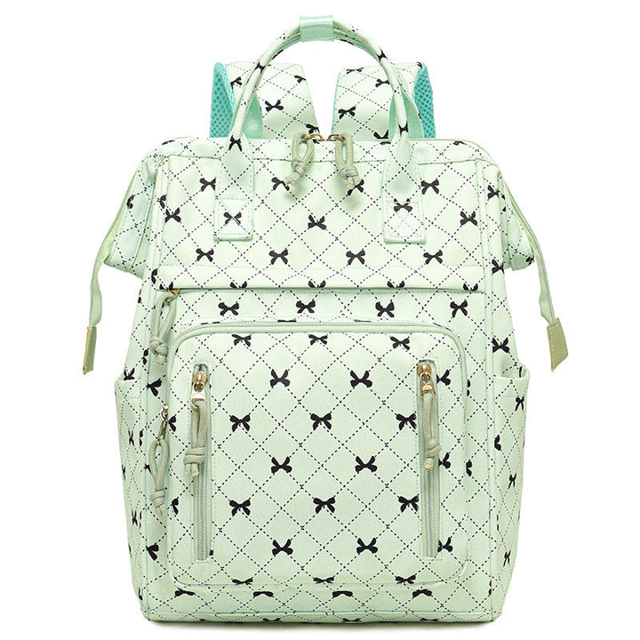Stylish Bow-Printed Backpack kalsten