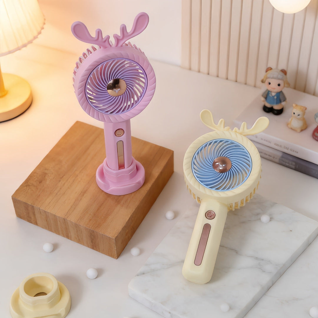 Ladies portable handheld fan with innovative antler design Kalsten