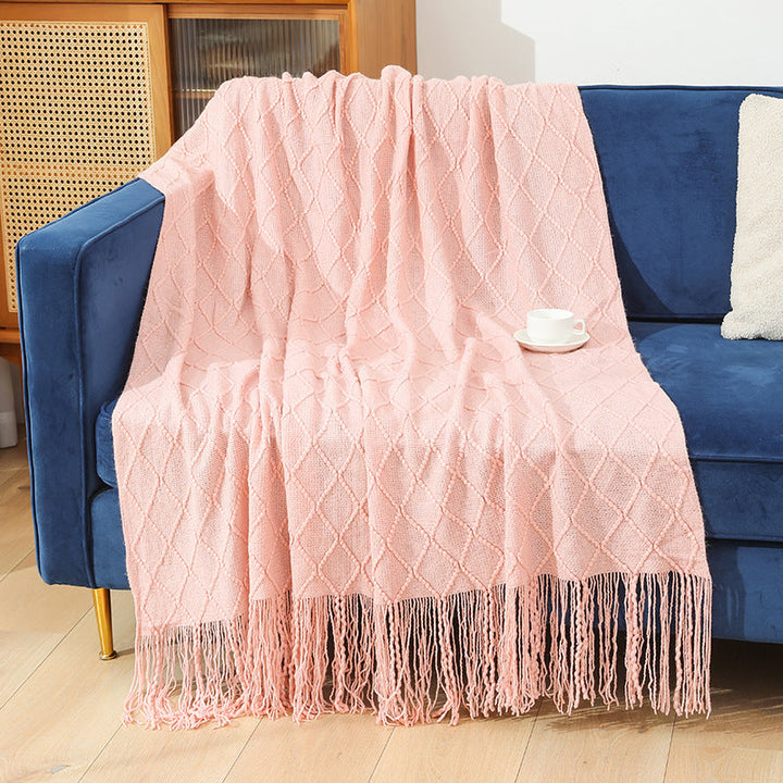 Women High-quality and stylish fleece blanket with modern textured pattern Kalsten