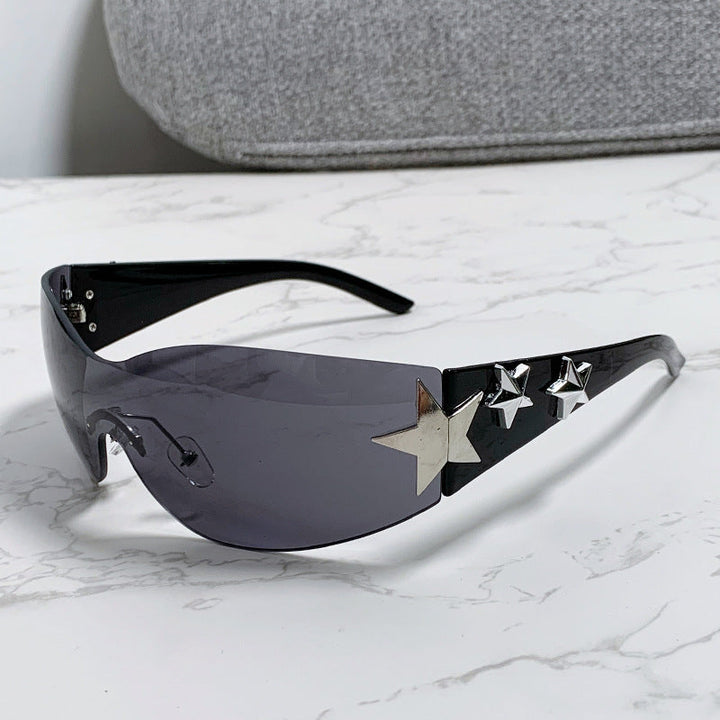 Ladies futuristic sunglasses with striking design and fashionable accents Kalsten