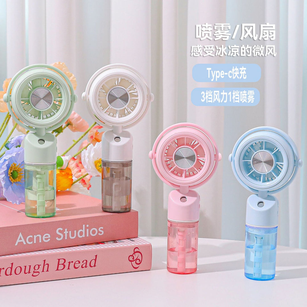 Ladies portable mini fan with integrated misting function Kalsten