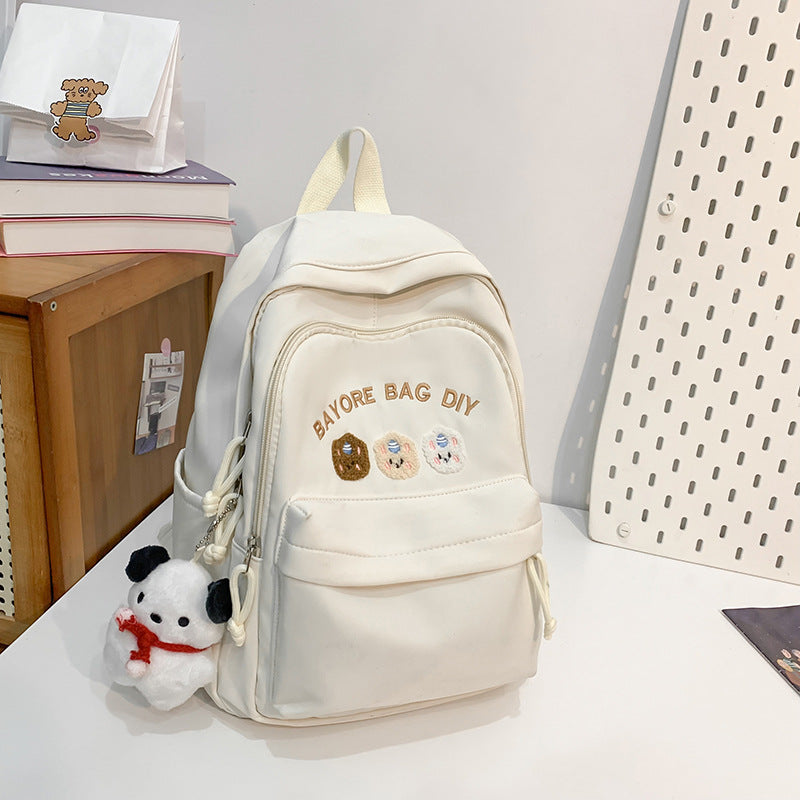 Decorative Embroidered School Backpack