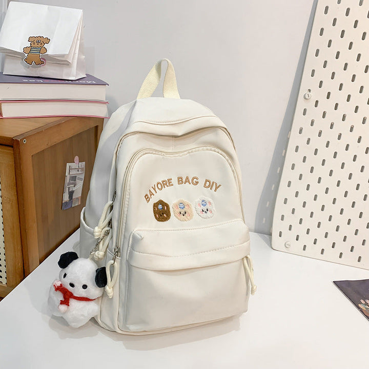 Decorative Embroidered School Backpack