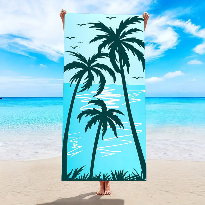 Beach towel with tropical palm leaf pattern Kalsten