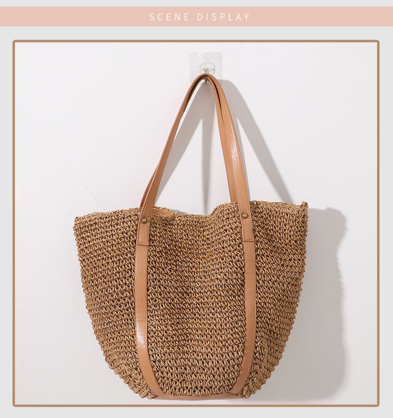 Large Braided Tote Bag with Adjustable Straps Kalsten