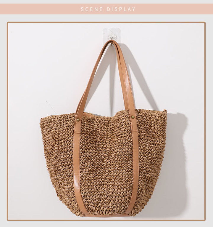 Large Braided Tote Bag with Adjustable Straps Kalsten