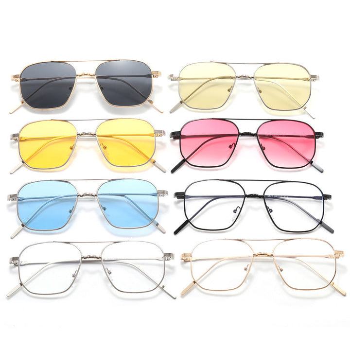 Women's fashionable geometric glasses with elegant metal frame Kalsten