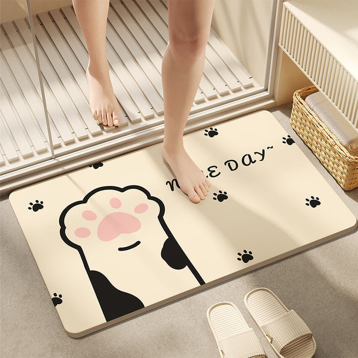 Cartoon Dog-Themed Bath Mat Kalsten